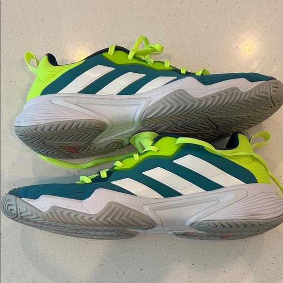 Adidas Barricade Green and Lime Tennis/Pickleball Sneakers - Picture 7 of 10